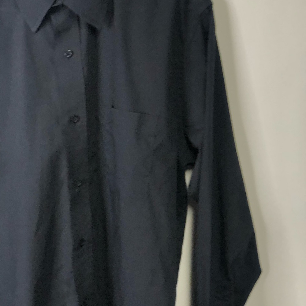 Neil Allyn black dress shirt collared button down long sleeved L 34/35 - Picture 3 of 10
